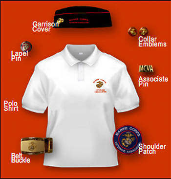 Official MCVA uniform diagram showing all authorized items
